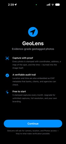GeoLens — Geotag Camera Screenshot 2 of 8