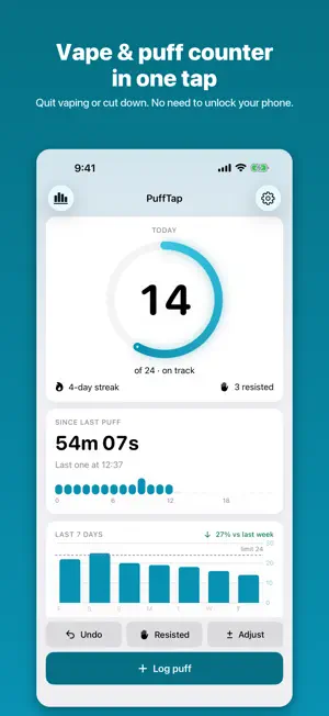 PuffTap: Puff & Vape Counter screenshot 1