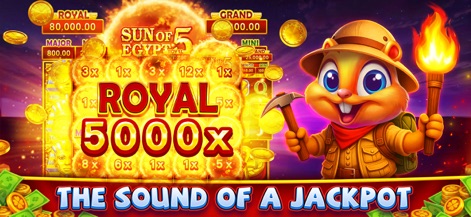 Lavish Luck Casino - Observe the potential for monumental wins with the 'ROYAL 5000x' multiplier and clear display of multiple jackpot tiers within a popular game.