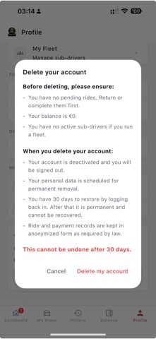 TaxxiloDriver iPhone screenshot