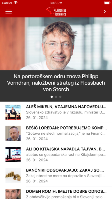 Finančna konferenca Screenshot