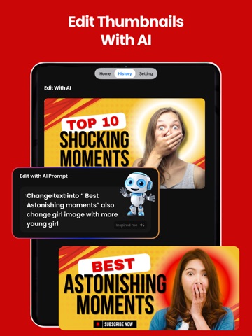 Thumbnail Maker YT Intro Maker iPad screenshot