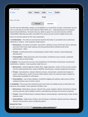 ISC2 Exam Prep: CISSP & CC iPad screenshot