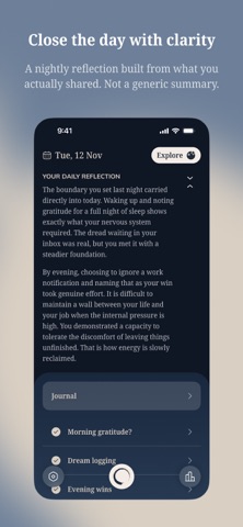 Zeno Self: AI Journal & Mood iPhone screenshot