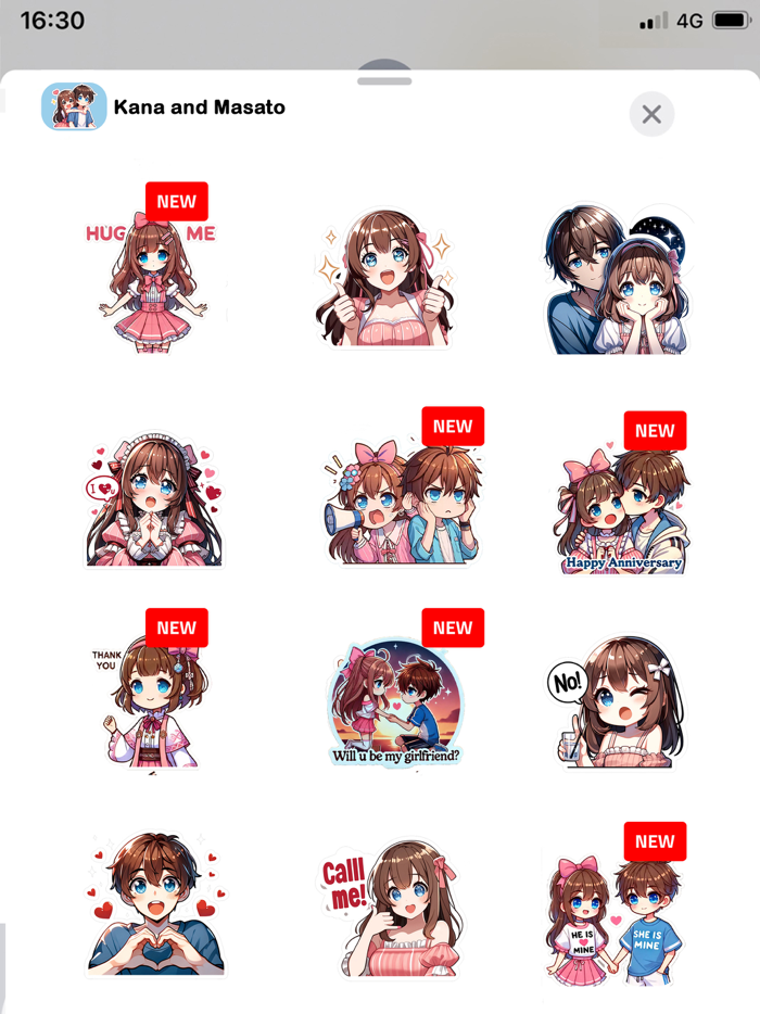 Love Stickers, Kana and Masato