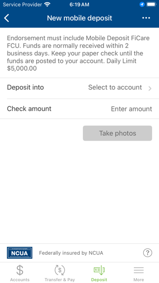FiCare FCU iPhone screenshot 5 - Finance app