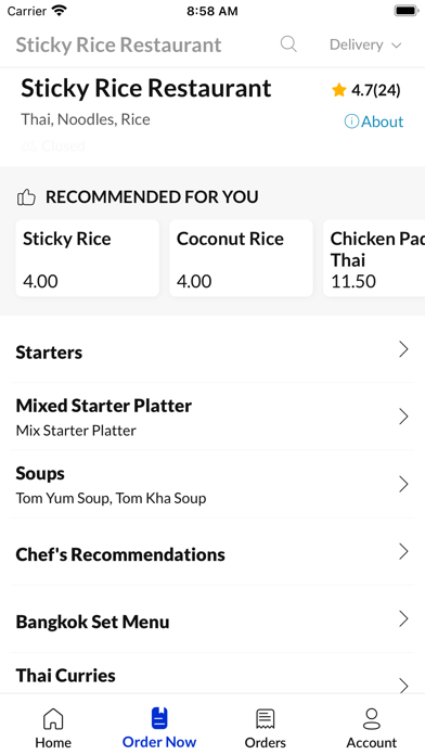 Sticky Rice Restaurant Screenshot
