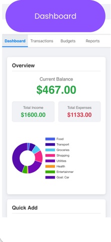 One Click Spending Tracker Pro screenshot