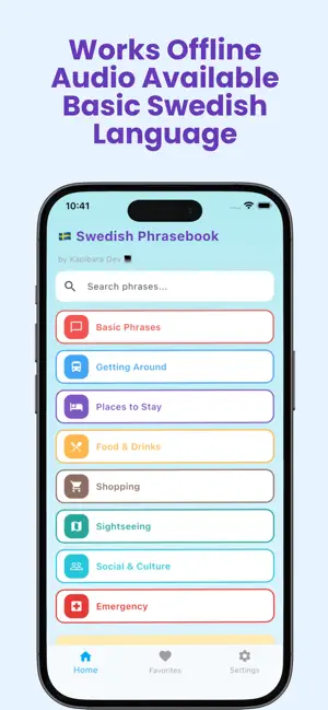 Swedish Phrasebook for Travel screenshot 1