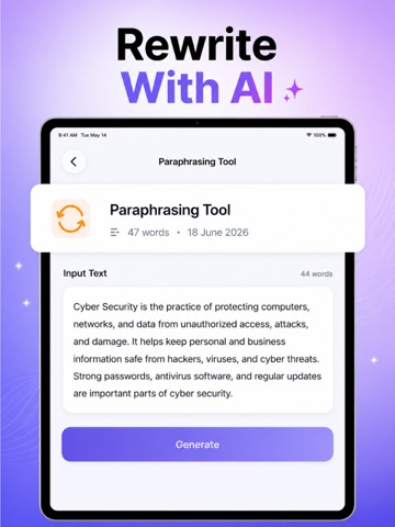 Essay Humanizer: AI Writing iPad screenshot