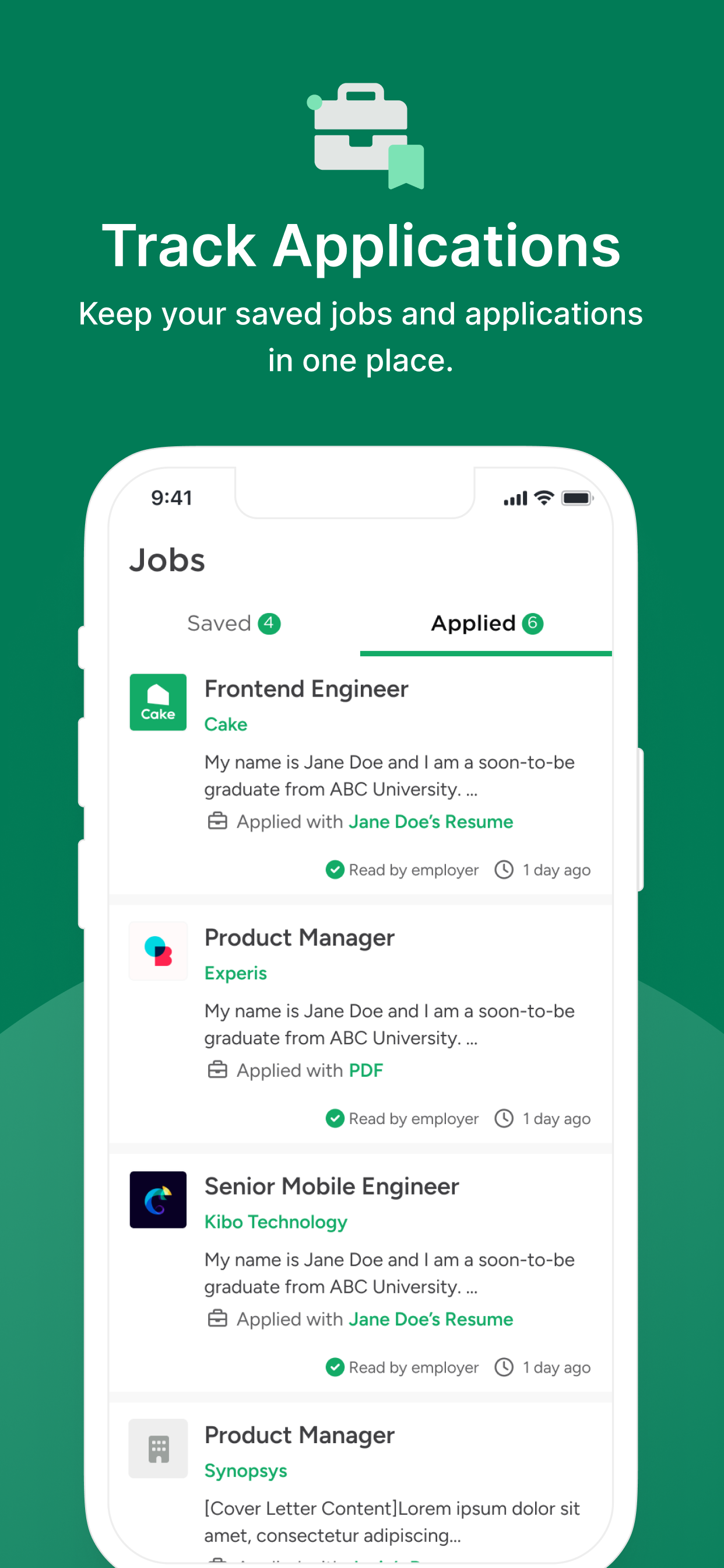 Cake: Job, Resume & Networking