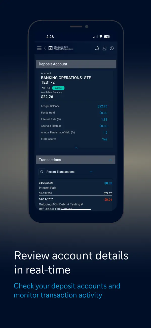 Screenshot #3 pour Deutsche Wealth Online US