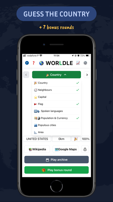 Worldle - Guess The Country! Screenshot