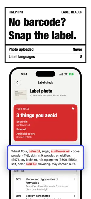Fineprint: Food Scanner screenshot 4