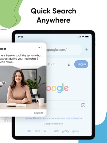 Internet Browser : Private Web iPad screenshot