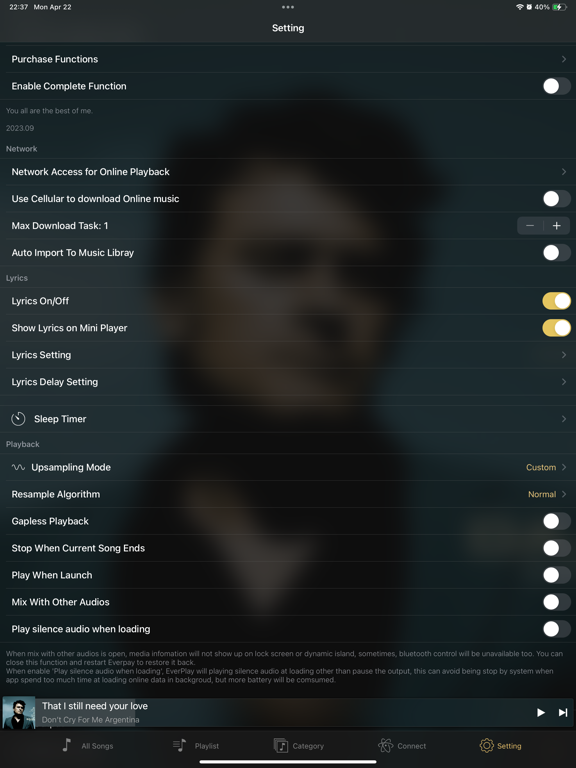 Ever Play - HiFi Music Player iPad screenshot 7 - Music app