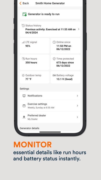 Mobile Link for Generators