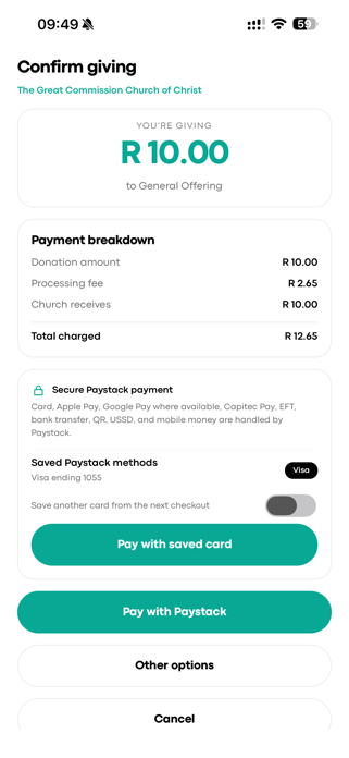 ChurPay Screenshot 6 of 10