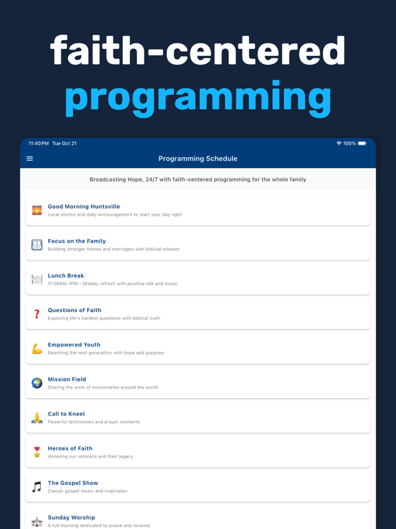Spirit 94.3 iPad screenshot 4 - Music app