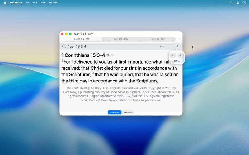 Screenshot #1 pour SolaSearch - Bible search tool