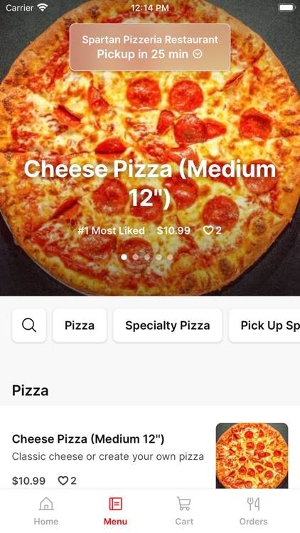 Spartan Pizzeria To Go