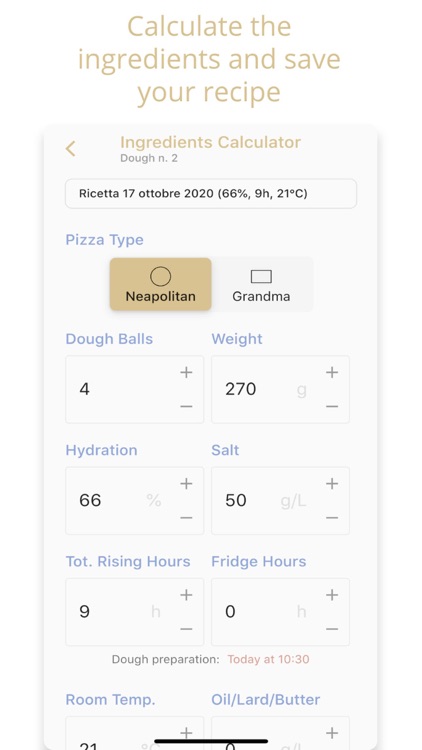 Dough Calculator PizzAssistant