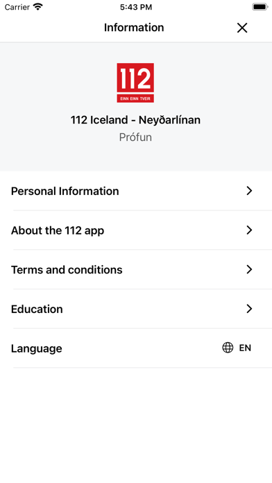 112 Neyðarlínan Screenshot