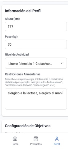 Nutrifito screenshot
