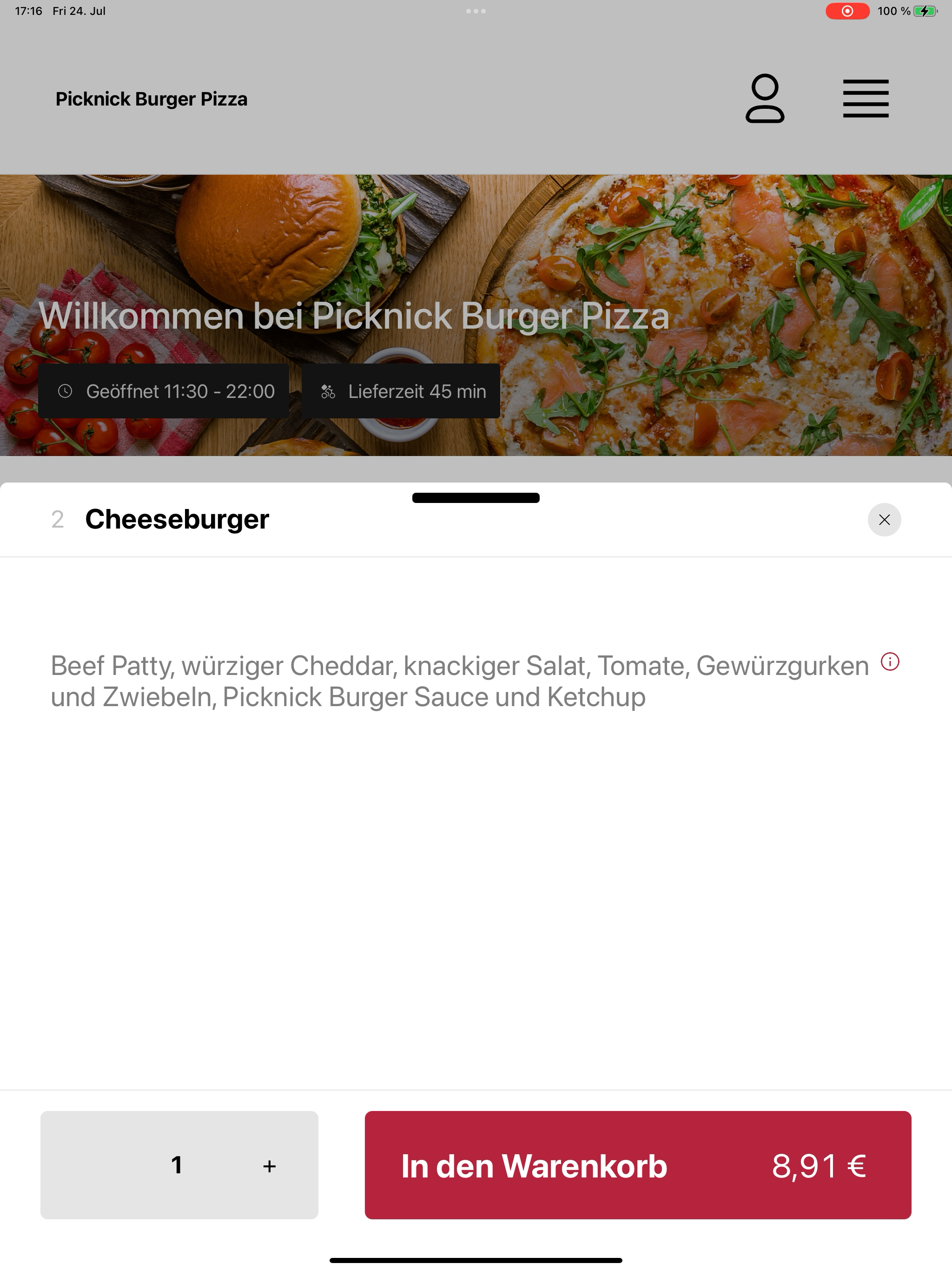 Picknick Burger Pizza screenshot 16