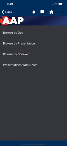 AAP Annual Meeting iPhone screenshot