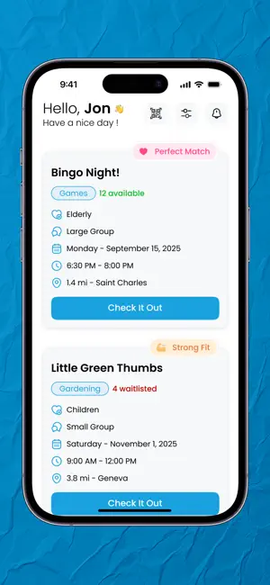 1+ The Volunteer App screenshot 1