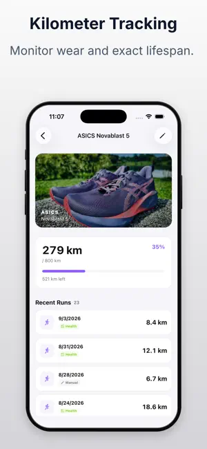 Running Shoe Mileage Tracker screenshot 2