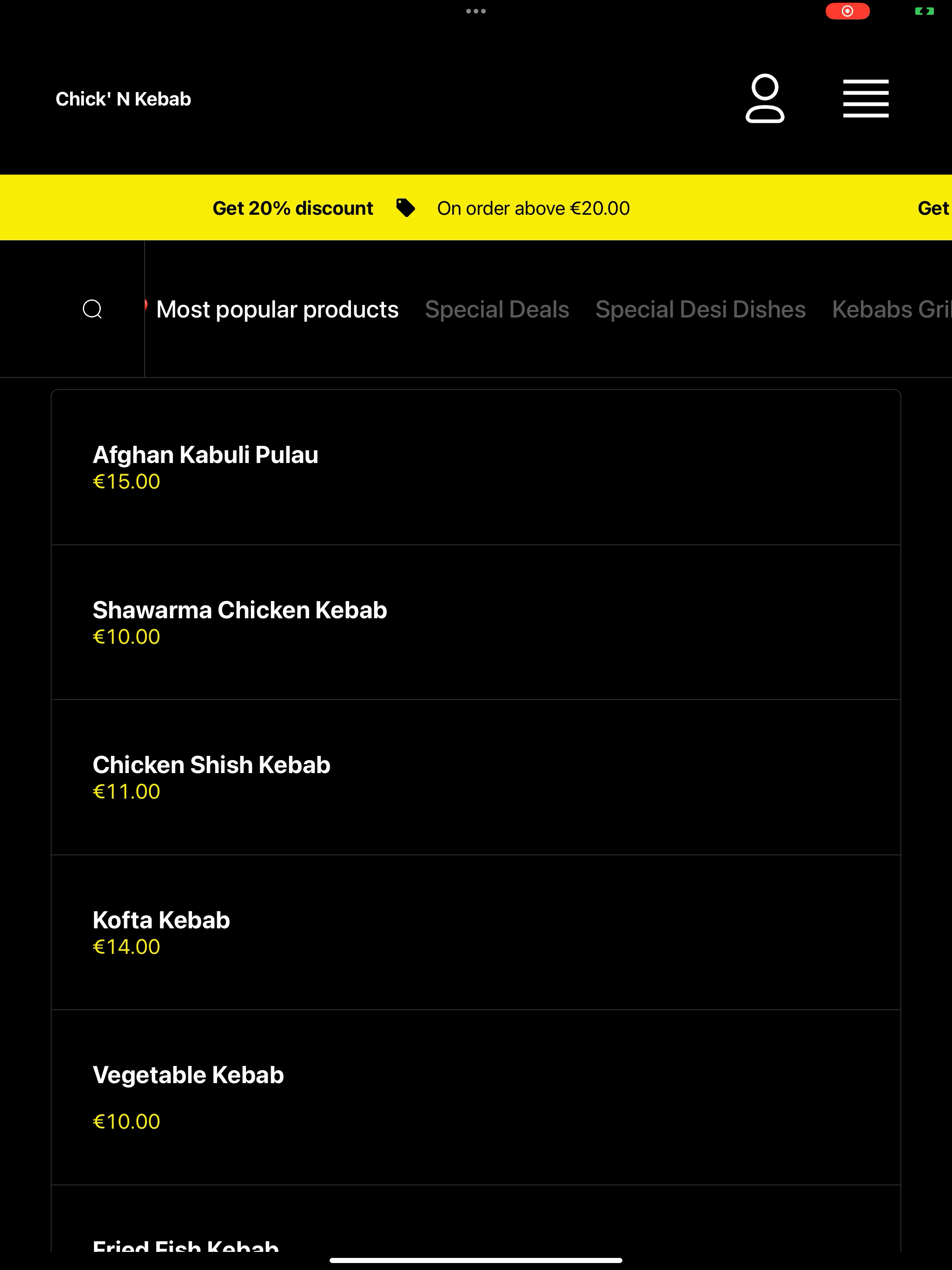 Chick' N Kebab screenshot 14