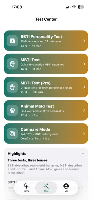 MBTI SBTI Personality Test screenshot 2