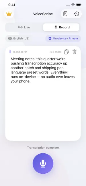 VoiceScribe - Voice to Text screenshot 2