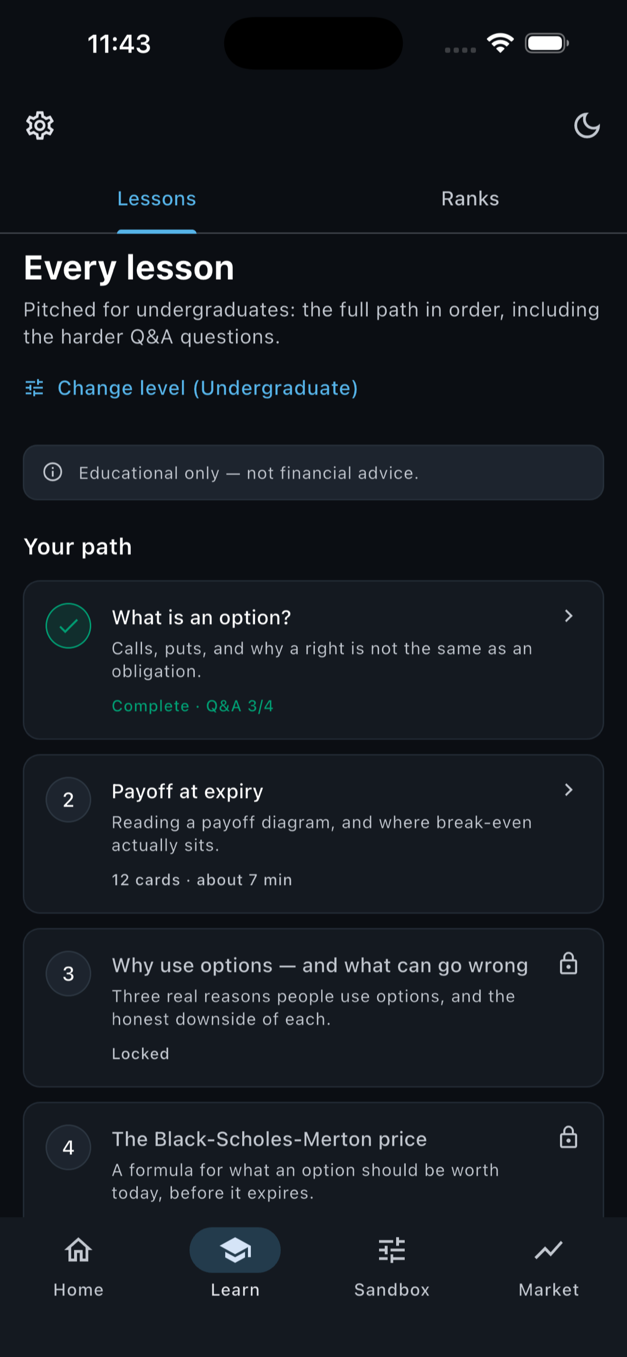 Stock Options Academy screenshot 6