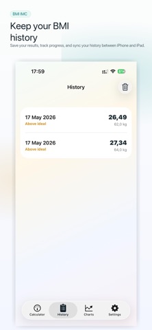 BMI Body Mass Index iPhone screenshot