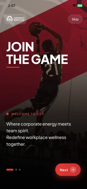 Corporate Sports Club iPhone screenshot 1