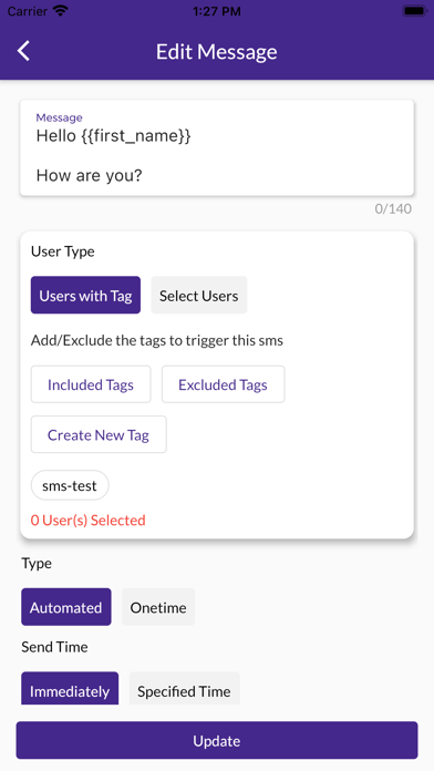 Member Pages (SMS) Screenshot