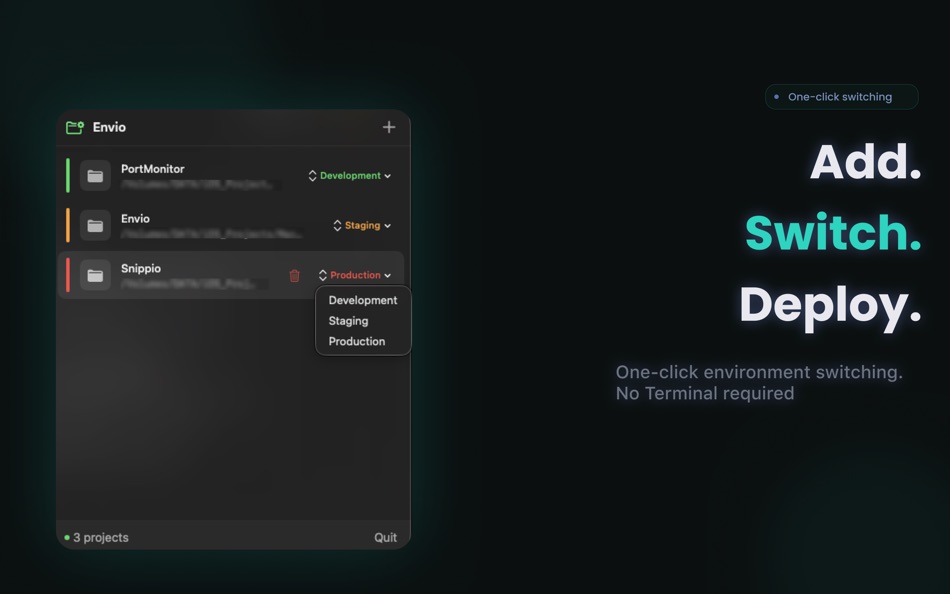 #3. Envio - .env Manager (macOS) โดย: Anton Stremovskiy