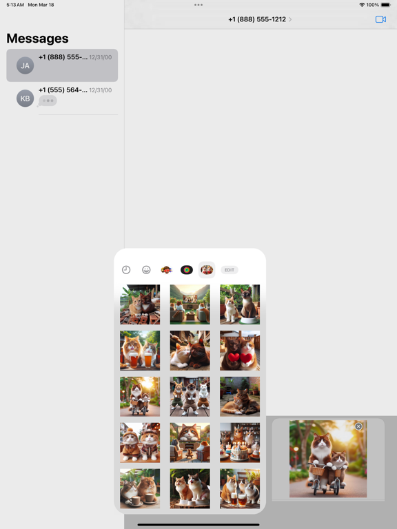 Screenshot #6 pour Happy Couple Cat Stickers