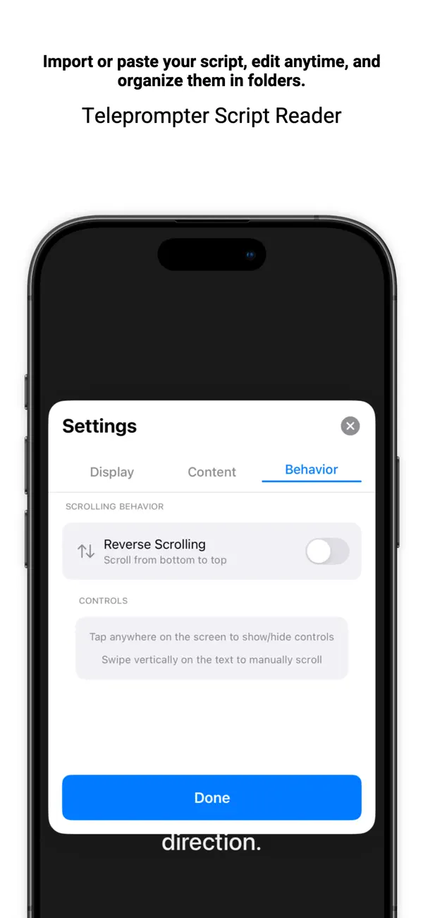 #4. Teleprompter & Script Reader (iOS) Podle: Fenuku Kekeli