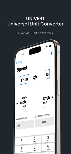 Univert - Unit Converter screenshot 1