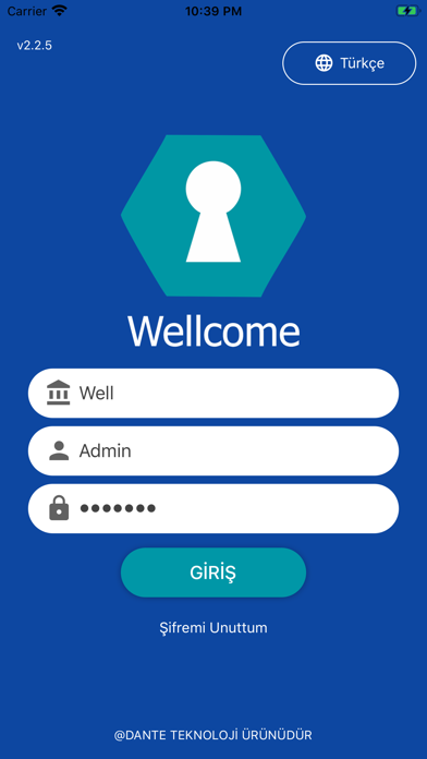 Wellcome Screenshot