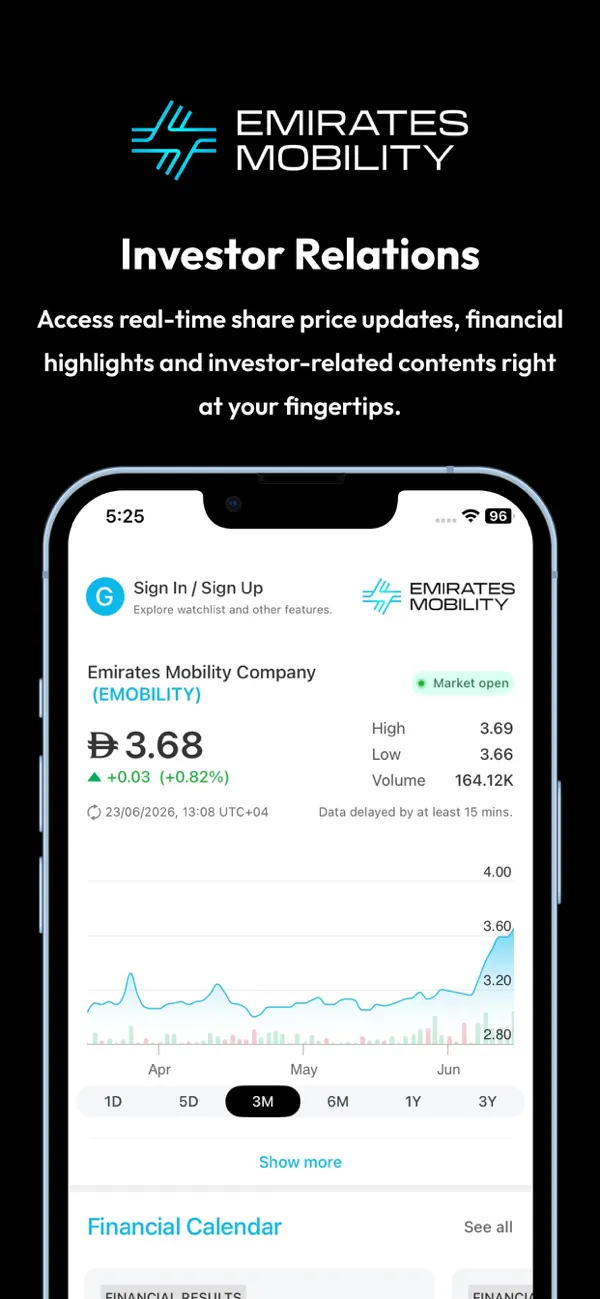 Screenshot #1 pour Emirates Mobility Company IR