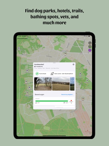 DogHive - dog-friendly map iPad screenshot