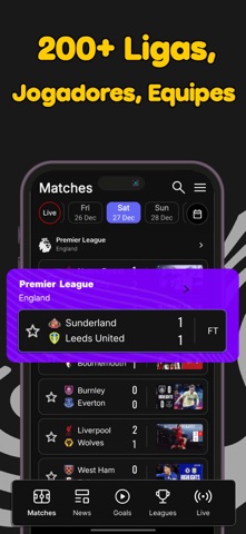 Inscore: resultados futebol iPhone screenshot 3