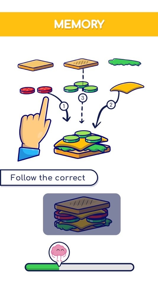 #5. IQ Brain Game Smart Challenge (iOS) By: Pocket School - Basic education to learn for adults & kids