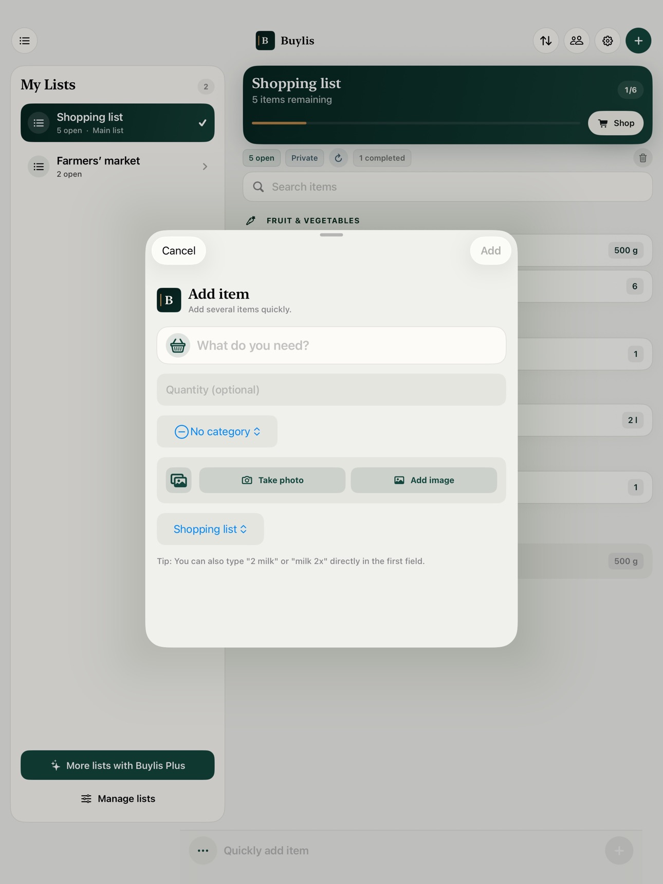 Screenshot 7 of Buylis – Shopping List