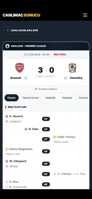 Canlı Maç Sonucu screenshot 2